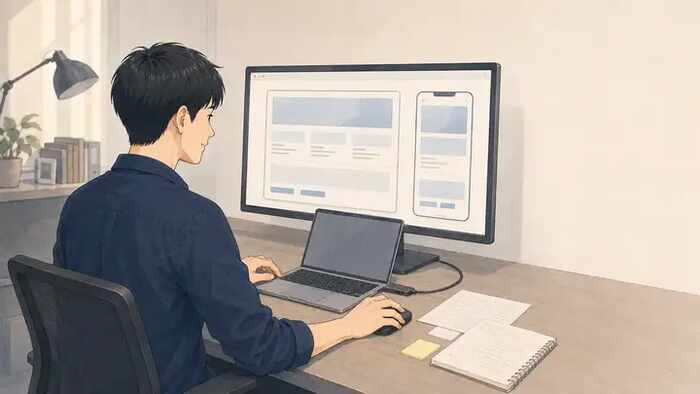 分かりやすく説明する様子